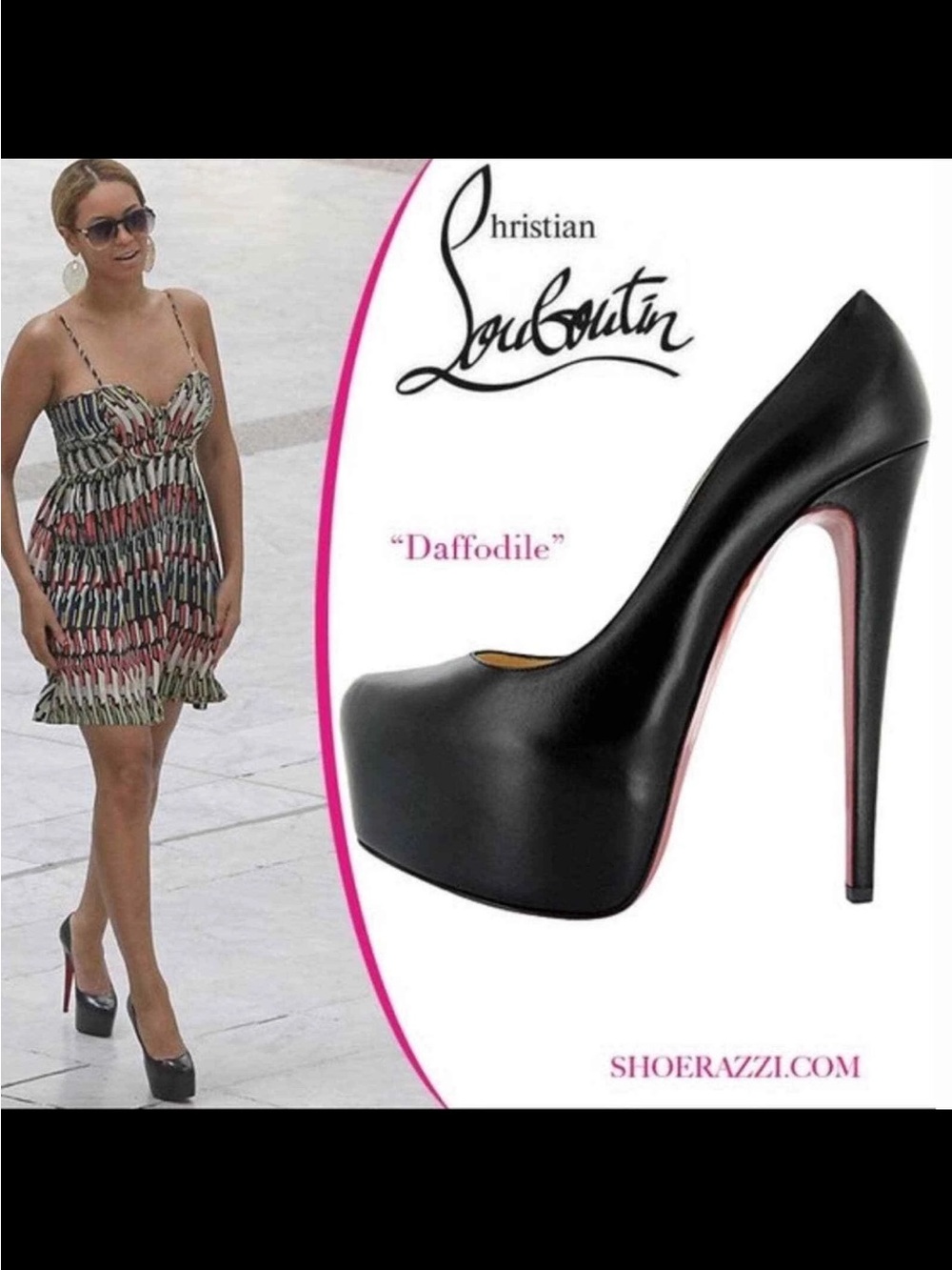 Christian Louboutin Daffodile Black Platform Pump